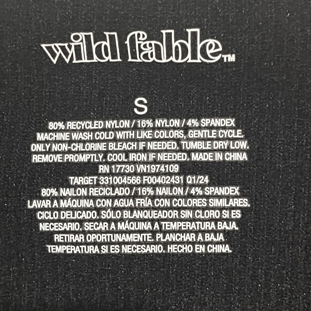 Wild Fable Black Cropped Ribbed Top - Picture 3 of 4